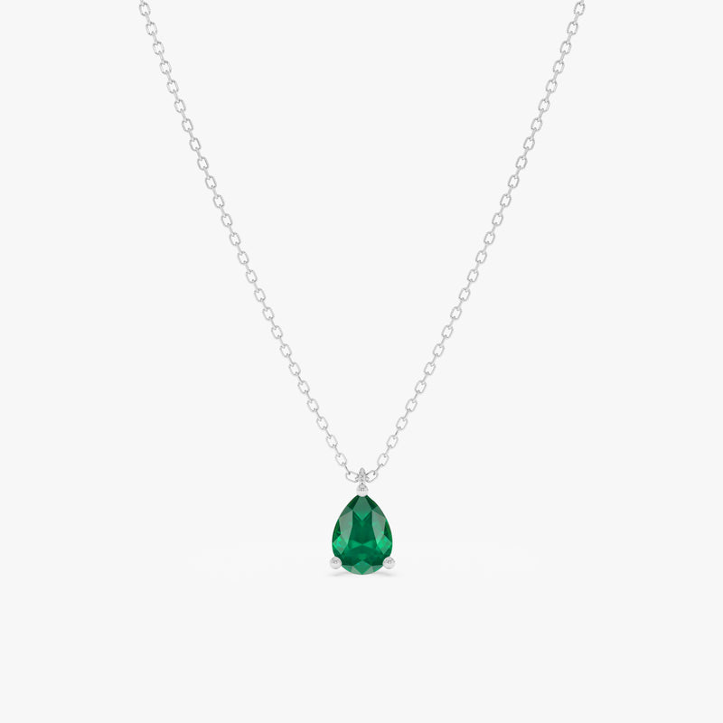 Pear-Cut Emerald Necklace, Oxa