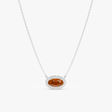 Oval-Cut Citrine Necklace, Isoldea