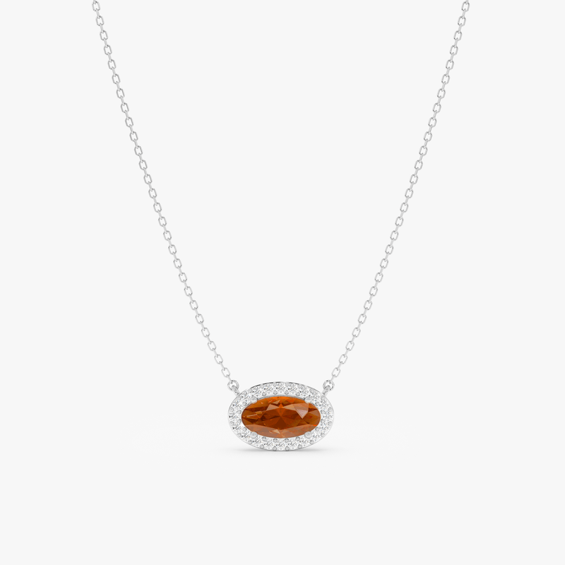 Oval-Cut Citrine Necklace, Isoldea
