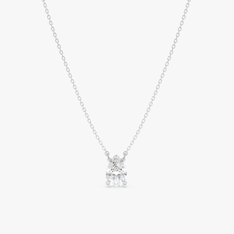 Pear Shape Lab Diamond Necklace, Holly