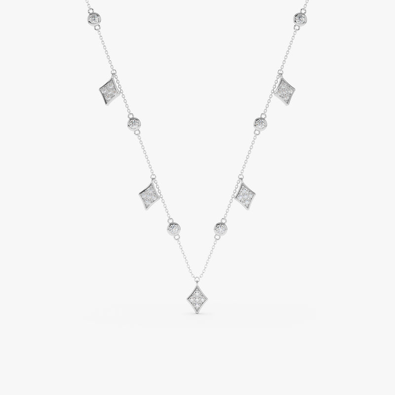 Diamond Kite Charm Necklace, Adalee