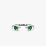 white gold emerald band