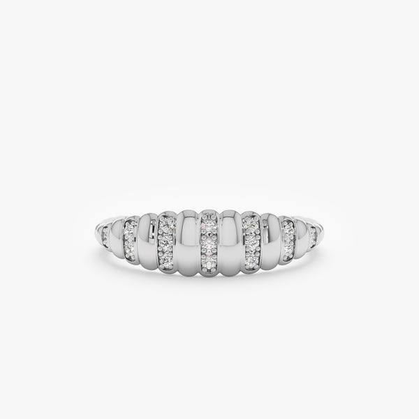 handmade white gold clear diamonds