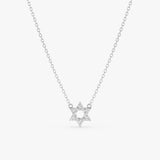 handcrafted in white gold, jewish diamond necklace