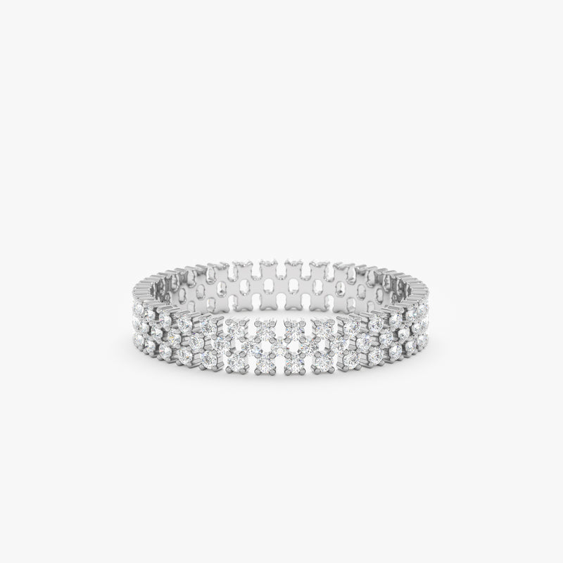 white gold april birthstone clear diamond band