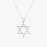 Baguette Diamond Star of David Necklace, Saphina