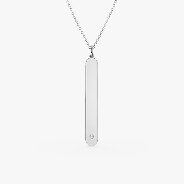 White Gold Personalized Diamond Necklace