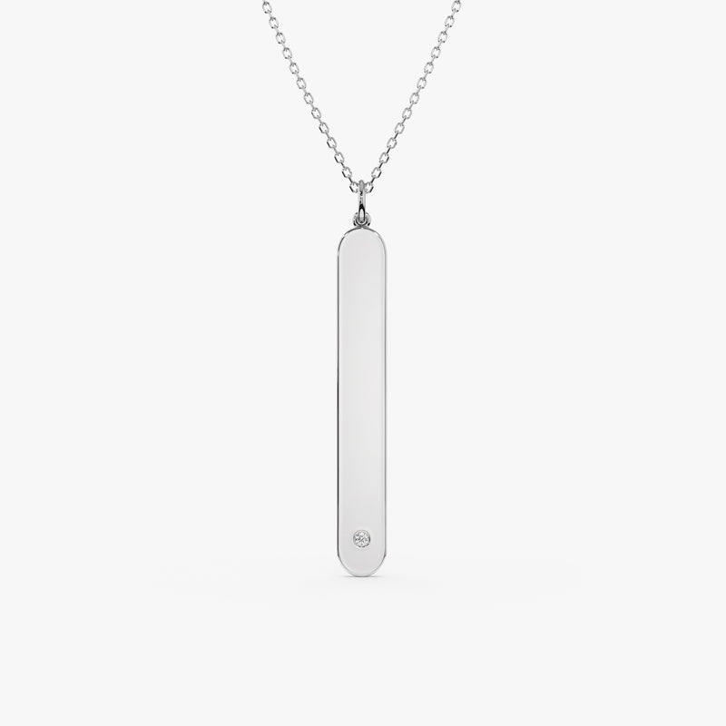 White Gold Personalized Diamond Necklace