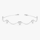 Solid Gold Multi Heart Bracelet, Zaleira