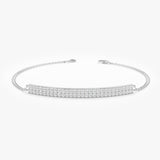 Lab Grown Pave Bar Bracelet, Mireya