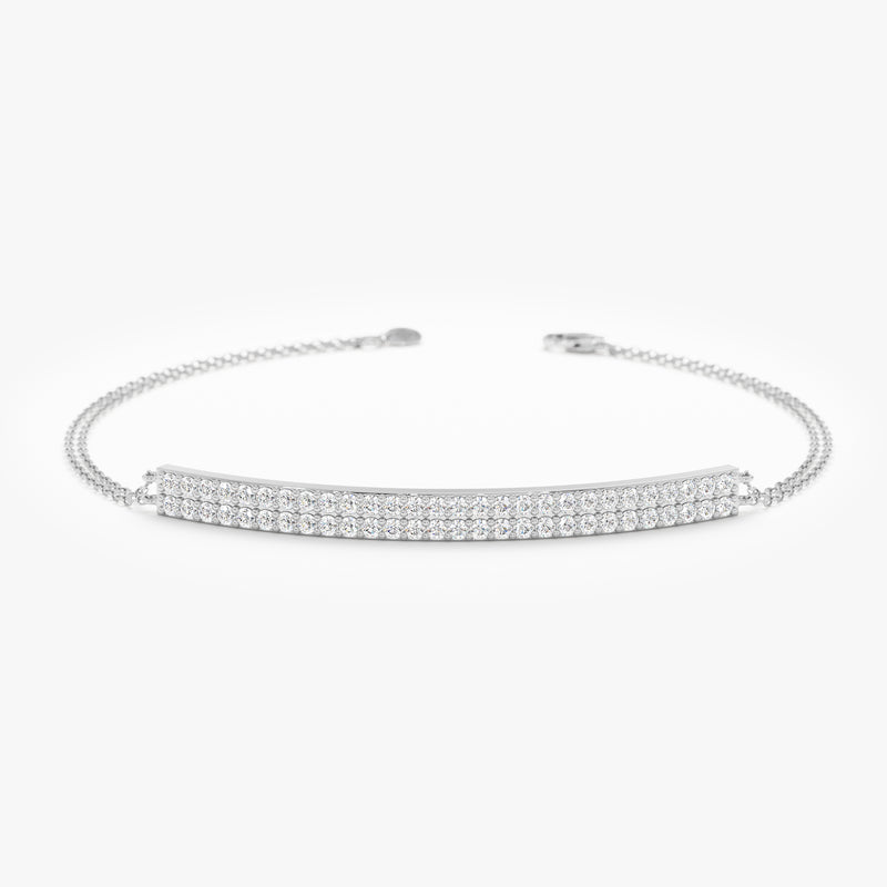 Lab Grown Pave Bar Bracelet, Mireya