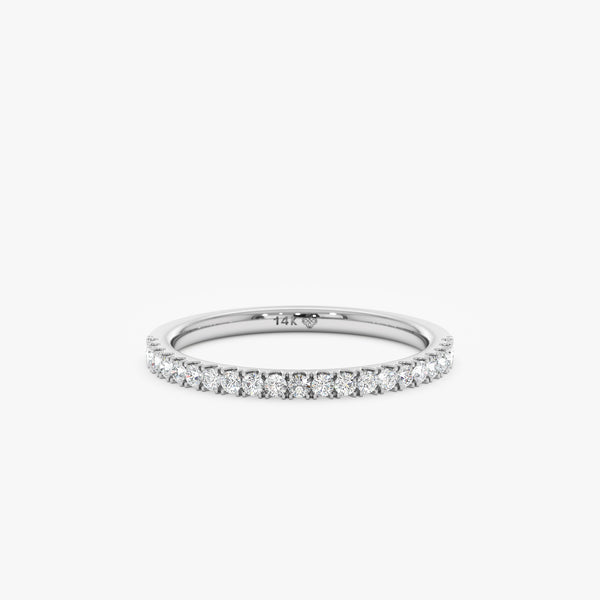 handcrafted in 18k white gold natural diamond ring