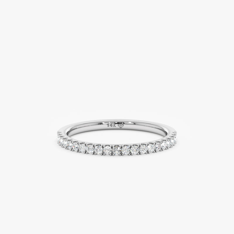 handcrafted in 18k white gold natural diamond ring
