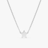 white gold mini star pendant necklace