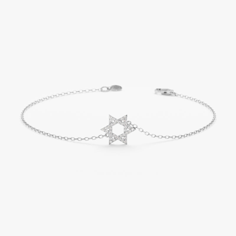 white gold diamond april birthstone bracelet