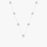 Lab-Grown Diamond Bezel Station Necklace, Remington