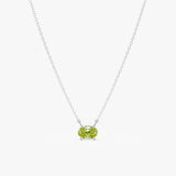 Solid Gold Moonstone Oval Necklace, Loa