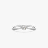 white gold prong set