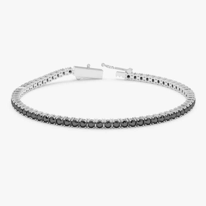 Black Diamond Tennis Bracelet, Serelina