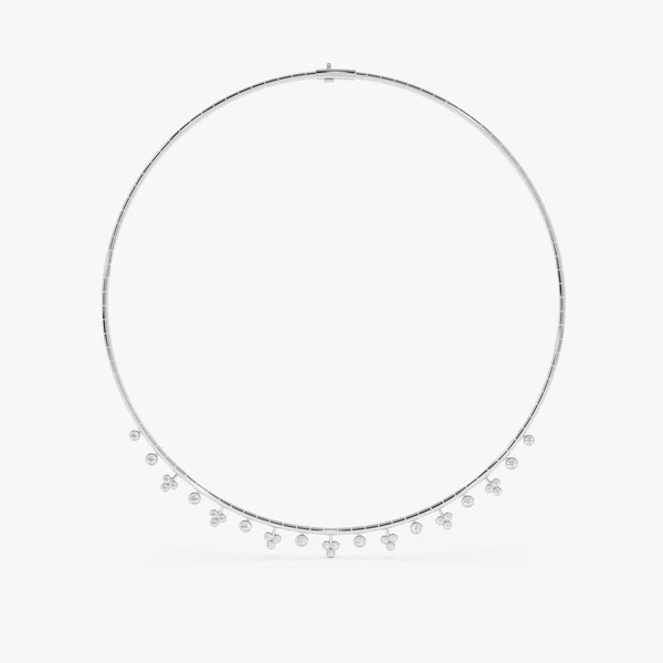 White Gold Diamond Bar Necklace