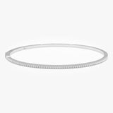 white gold half eternity natural diamond bracelet