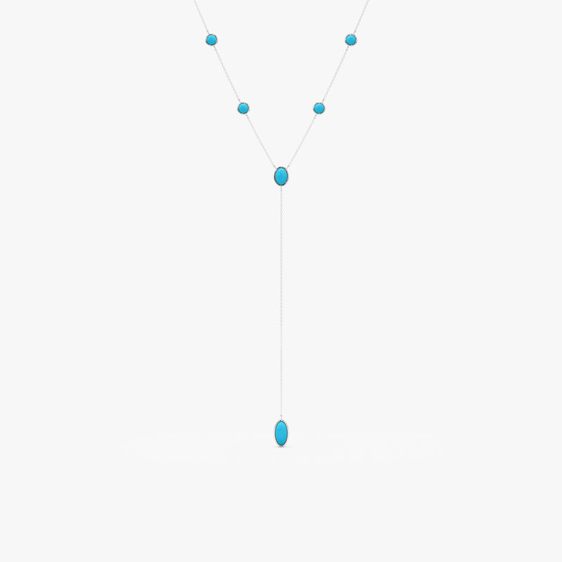 Turquoise Lariat Necklace, Aralyn