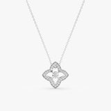 White Gold Natural Diamond Pendant Necklace