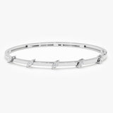 Gold Bangle with Diamond Accents, Mireille