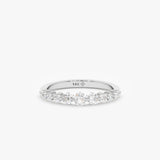 white gold natural diamond wedding band