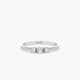 white gold prong set band