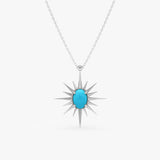 Turquoise Sunburst Pendant, Talitha