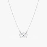 1ct East-West Marquise Lab Diamond Necklace, Zanurelle