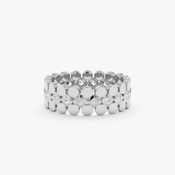 white gold diamond band