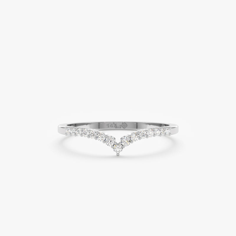 white gold white diamond stacking ring