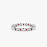 white gold natural ruby and diamond