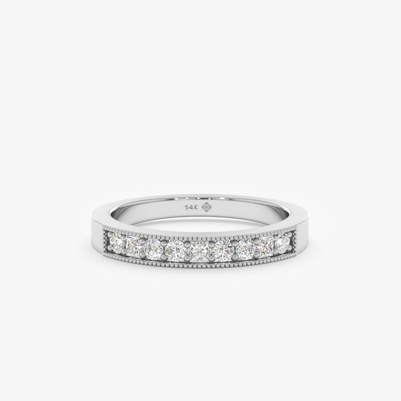 white gold thick ring