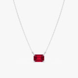Octagon Ruby Necklace, Lexa