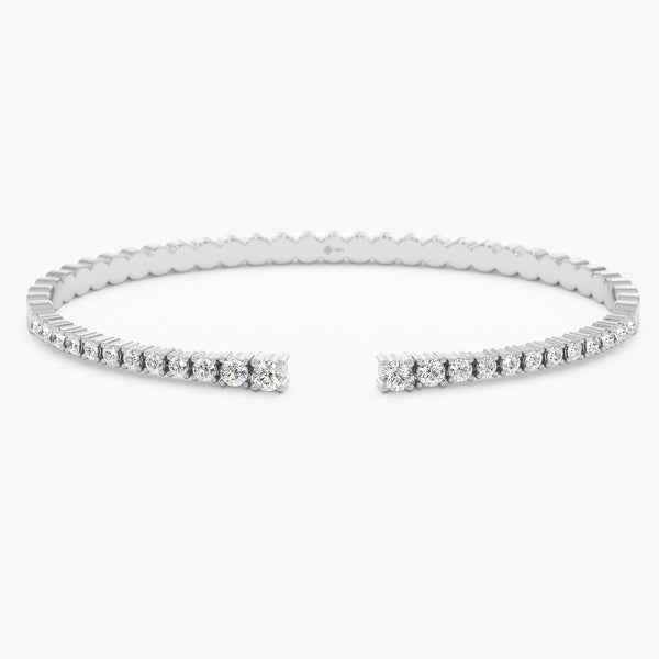 Diamond Open Cuff Bracelet, Alina
