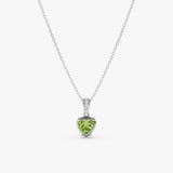 Heart Peridot & Diamond Necklace, Eira
