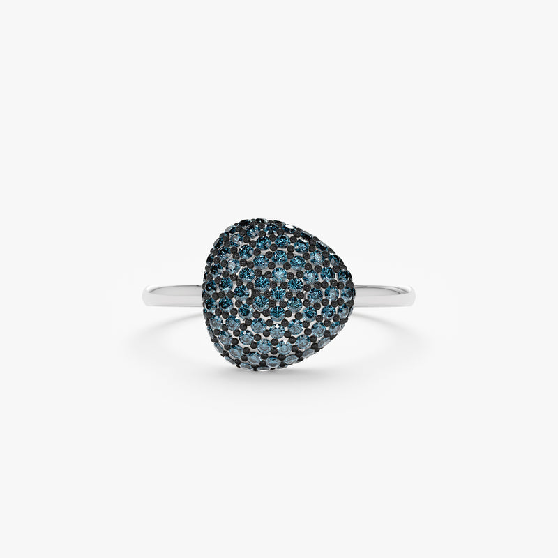 White Gold Pave Dome Ring
