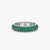 Emerald Pave Dome Ring, Gem