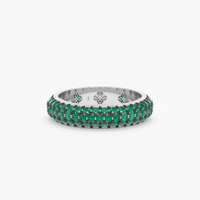 Emerald Pave Dome Ring, Gem