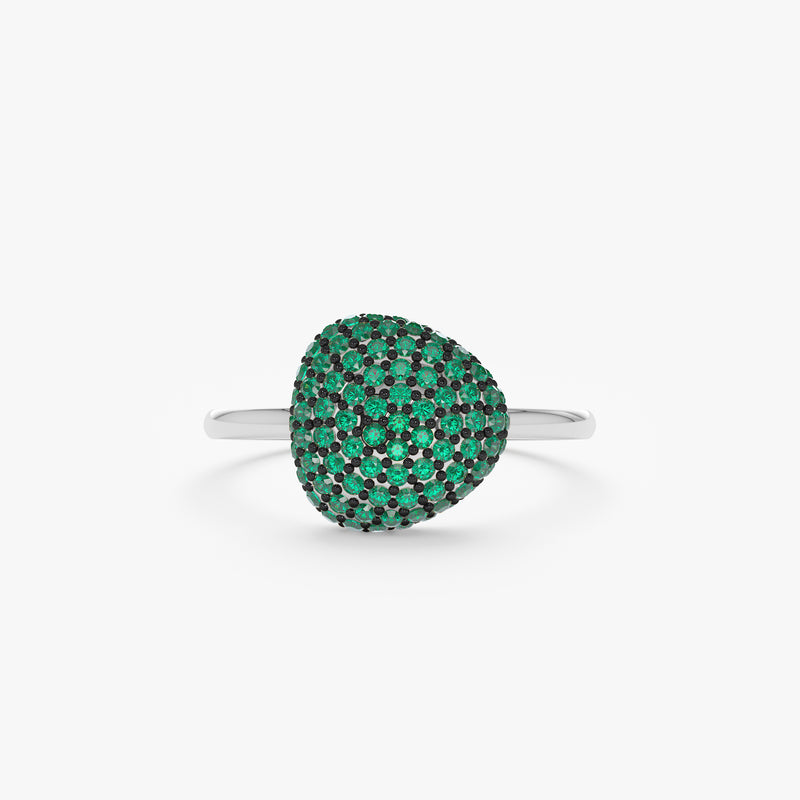 Statement Emerald Pave Ring, Gita