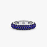 Blue Sapphire Dome Eternity Ring, Gem