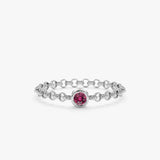 white gold chain band