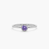 white gold amethyst band