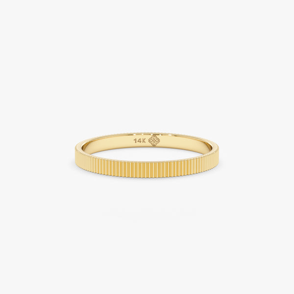 2 mm Textured Bold Wedding Band, Bonnie