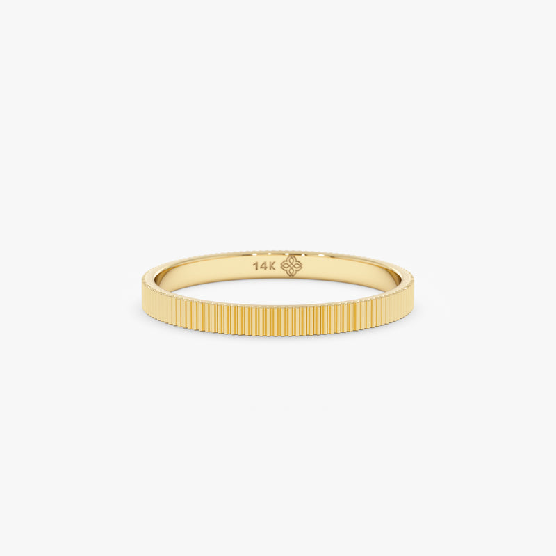 2 mm Textured Bold Wedding Band, Bonnie