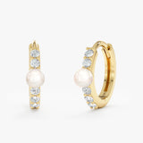 Pearl and Diamond Huggie, Dara