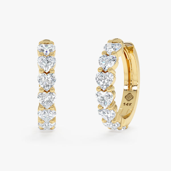 2 ctw Heart Shape Lab-Grown Diamond Hoop, Seraphina